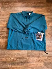 1997 Danskin 1/4 Zip Green Vintage Pullover 3X/4X - Reflective Logo & Pocket