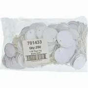 250 PK~ Hillman Labeling ID KEY RING Split 1.8" Dia. Organize PAPER TAG 701433