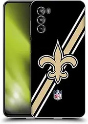 Head Case Designs Officially Licensed NFL Stripes New Orleans Saints Logo Soft Gel Case Compatible with Motorola Moto G82 5G