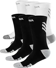 [DOVAVA] Dri-tech Compression Crew Socks (2/3 Pairs) 15-20mmHg, Men and Women Dry Cushion Sports Socks Relief Varicose Veins, Diabetic, Edema, Improve Calf Circulation & Recovery
