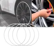 Wheel Rim Protector(Set of 4), 15-22 Inch Car Rim Guard, Universal Rim Guard Trim Rings, Curb Rash Prevention, Self Adhesive, Easy Installation, Car Wheel Rim Protectors Guard,15in,White