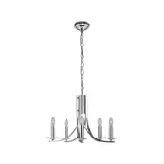 Lexi Lighting Corrine 5 Lights Chandelier Light - Stain Chrome 58 cm