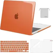 MOSISO Compatible with MacBook Air 13 inch Case 2025-2022 M4 A3240 M3 A3113 M2 A2681 Touch ID,Plastic Case&Keyboard Cover&Screen Film&Pouch Compatible with MacBook Air 13.6 inch Case, Cherry Red
