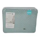 Lacoste Queen Cotton Percale Sheet Set Moon Print Aqua Green Light Weight