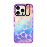 iPhone 16 Pro Impact Ring Stand Case MagSafe Compatible Heartfelt Rainbow