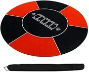 TX GIRL 120cm Texas Hold'em Poker Layout Classic Red Black Rubber Table Cloth Round Poker Table Mat Layouts Board Game Blackjack Layout (Size : 120cm)