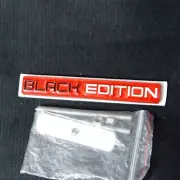 1x Glossy Red White BLACK EDITION Metal Front Grille Badge Emblem Car Turbo Line (for: Porsche)