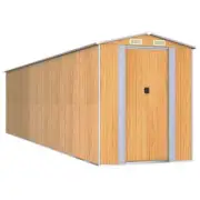 Garden Shed Outdoor Storage Tool Workshop Sheds Light Brown 192x772x223cm