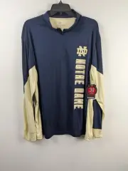 Colosseum Notre Dame Quarter Zip Pullover Mens XL NWT