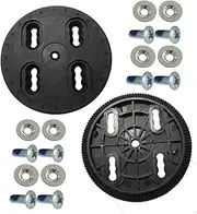 UP100 1 Pair Snowboarding Binding Disc Set Black Disc Binding Spare Parts Mounting Plates Strap-in Technine (Diameter 99mm)