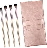Mikinona Makeup Brush Kit 4pcs Mini Eyeshadow Brush Set Beauty Tool Eye Makeup Brush Portable Eye Shadow Set Cosmetic Tools for Girls