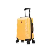 DUKAP Suitcase 22.05" ABS Plastic Lightweight Hardside Spinner Carry On Mustard