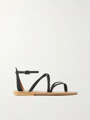 [K JACQUES ST TROPEZ] K JACQUES ST TROPEZ - + Net Sustain Epicure Suede Sandals - Black - IT35 IT 35 Black