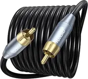 Subwoofer Cable 15 Feet, FEMOEO Digital Coaxial Audio Cable Subwoofer Wire SPDIF Single RCA Cables for SVS Sub woofer Hi-Fis Home Theater Blu-ray HDTV Stereo Receivers DVD etc