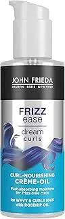 John Frieda Frizz Ease Dream Curls Fast Absorbing & Nourishing Curl Crème Oil for Soft & Defined Curls 100 ml for Wavy & Curly Hair