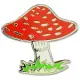 Mushroom Hard Enamel Cloisonne Pin