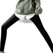 [Generic] Fleece Lined Pants,Women Fleece Lined Pants,Winter Warm Thermal High Waist Tights | Soft Hiking Pants, Running Tights for Cold Weather Workout Lav