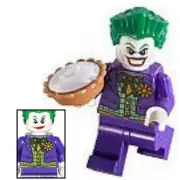 Authentic LEGO Joker Minifigure with Pie DC Comics Super Heroes 6857 6863 NEW