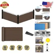 Customizable 4' x 17' Brown Privacy Mesh Screen - Perfect for Gardens & Patios