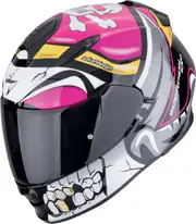 Scorpion Exo-491 Pirate Helmet, black-white-pink, Size XS for Men Black White Pink