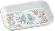 [SKATER] MTSI4-A Small Plate, Melamine, Mini Plate, System, Tableware, M, Tray, 5.9 x 4.1 inches (15.1 x 10.6 cm), White, Flower and Bird