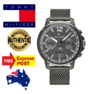 NEW TOMMY HILFIGER "LANDON" TH1791530 ALL GREY CHRONOGRAPH STAINLESS MENS WATCH