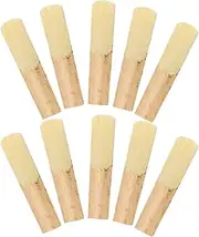 Saxophone Reeds Bamboo Musical Instrument Replacement for Alto Sax, 10PCS Protective Cover