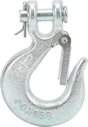 Zohisin Clevis Slip Hook Clevis Safety Hook 12.0×12.0×2.0 4In Clevis Slip Hook With Safety G70 Forged Steel For Trailer Truck Towing Vehicle Chains G70 Forged Steel 7800Lbs Load