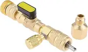 gohantee R410A Valve Core Remover with Dual Size SAE 1/4 & 5/16 Port AC Valve Core R22 HVAC Valve Core Removal Installer Tool Air Conditioning Line Repair Tools
