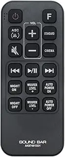 [ROLLGAN] New AKB74815331 Replacement Remote Control Fit for LG Soundbar SH4 SPH5B-W SH4D SH3K SPH4B-W SJ3 SPJ4B-W SHC4 SH2 SL4 LAS450H SPL5B-W LAS453B LAS455H LAS485B SJ4 SJ4Y MA5 SL6Y SN6Y SL7Y