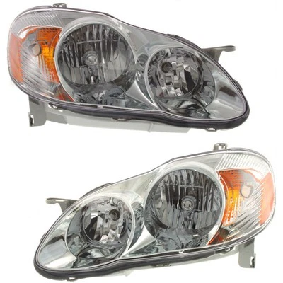 For Toyota Corolla 2003 2004 Headlight Driver and Passenger Side, Pair | CAPA (for: Toyota)