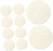 10pcs Loofah Exfoliation Face Scrubber Exfoliator Facial Exfoliator Exfoliating Face Scrubber Facial Scrub Sponge Natural Loofah Beige