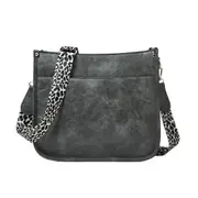 Leopard Print Waterproof Crossbody Tote Bag Grey Women's Bags & Handbags