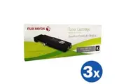 3 x Fuji Xerox DocuPrint CP405D, CM405DF Original Black Toner Cartridge - 11,000 pages (CT202033)
