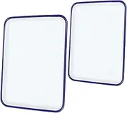 CRILSTYLEO 2pcs Enamel Baking Dishes Heat Resistant Nonstick Baking Trays Elegant Finish for Versatile Cooking Easy Cleaning Roasting Equipment