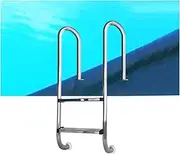 Swimming Pool Ladder,Incline Above Ground in-Pool Swimming Pool Ladder,2/3-Step In-Ground Stainless Steel Step,Flange Installation(2Steps)