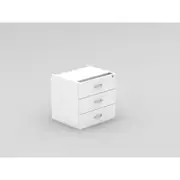 OM FIXED DRAWER 3 Stationery Drawers W464 x D400 x H450mm White