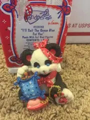 ENESCO - PANDANNAS FIGURINE - Panda Bear 1994 I"ll Sail The Ocean Blue Fur You