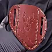 CUSTOM MADE COW LEATHER SHEATH FOR FOLDING POCKET KNIFE & FIX BLADE KNIFE 2767