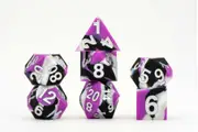 MDG 16mm Pride Sharp Edge Silicone Rubber Poly Dice Set: Asexual