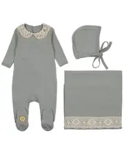 Mon Tresor Collar & Crochet Layette Set