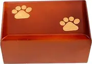 Toddmomy Pet Ashes Wooden Urn Small Cinerary Casket for Dogs and Cats Elegant Memorial Keepsake Box for Pet Remains Durable and Lightweight Design for Pet Cremation Essentials