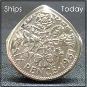 BRIAN MAY Authentic Sixpence Coin Guitar Pick - small plectrum - FREE SHIPPING