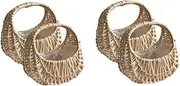 Sosoport 2sets Woven Flower Arrangement Baskets with Handle Rustic Flower Girl Decor Baskets for Home Wedding and Party Centerpieces Versatile Decorative Storage 2pcs*2