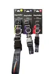 NWT Perri's Pink Floyd Dark Side Of The Moon Prism Dog Pet Collar S M L sizes