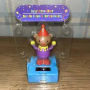 Solar Powered Dancing Circus Bear Bobble Head Figure (New)