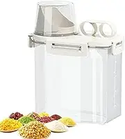 Grain Storage Container, Food Storage Box with Measuring Cup, Kitchen Sealed Jar, Dry Food Dispenser, Rice and Beans Storage Container Food St