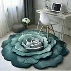 Sunflower Peony Floor Mat Pastoral Door Gasket Flower Carpet Cloakroom