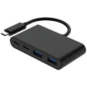 J.Burrows USB-C to USB 3.0 4-Port Hub Black