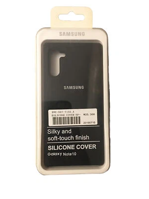 Black silicone galaxy note 10 phone Case